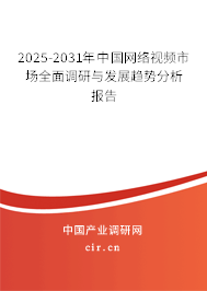 2025-2031年中國(guó)網(wǎng)絡(luò)視頻市場(chǎng)全面調(diào)研與發(fā)展趨勢(shì)分析報(bào)告
