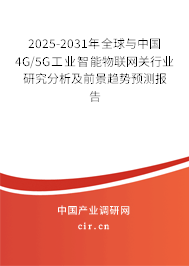 2025-2031年全球與中國4G/5G工業(yè)智能物聯(lián)網(wǎng)關行業(yè)研究分析及前景趨勢預測報告 2025-2031年全球與中國4G/5G工業(yè)智能物聯(lián)網(wǎng)關行業(yè)研究分析及前景趨勢預測報告