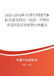 2025-2031年全球與中國(guó)汽車(chē)自動(dòng)緊急制動(dòng)（AEB）市場(chǎng)現(xiàn)狀調(diào)研及前景趨勢(shì)分析報(bào)告