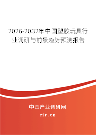 2026-2032年中國塑膠玩具行業(yè)調(diào)研與前景趨勢預(yù)測報(bào)告