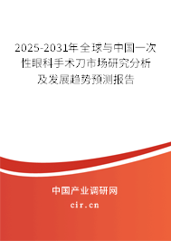 2025-2031年全球與中國一次性眼科手術刀市場研究分析及發(fā)展趨勢預測報告 2025-2031年全球與中國一次性眼科手術刀市場研究分析及發(fā)展趨勢預測報告