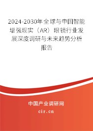 2024-2030年全球與中國智能增強現(xiàn)實(AR)眼鏡行業(yè)發(fā)展深度調(diào)研與未來趨勢分析報告 2024-2030年全球與中國智能增強現(xiàn)實(AR)眼鏡行業(yè)發(fā)展深度調(diào)研與未來趨勢分析報告