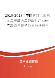 2010-2013年中國PTT（聚對苯二甲酸丙二醇酯）產(chǎn)業(yè)研究動態(tài)與投資前景分析報告
