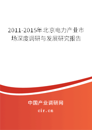 2011-2015年北京電力產(chǎn)業(yè)市場(chǎng)深度調(diào)研與發(fā)展研究報(bào)告