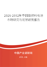2026-2032年中國(guó)氨燃料電池市場(chǎng)研究與前景趨勢(shì)報(bào)告