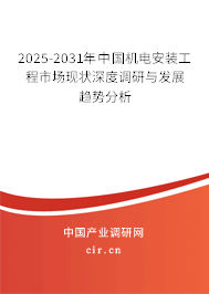 2025-2031年中國機(jī)電安裝工程市場現(xiàn)狀深度調(diào)研與發(fā)展趨勢分析