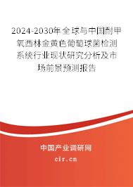 2024-2030年全球與中國耐甲氧西林金黃色葡萄球菌檢測系統(tǒng)行業(yè)現(xiàn)狀研究分析及市場前景預(yù)測報告 2024-2030年全球與中國耐甲氧西林金黃色葡萄球菌檢測系統(tǒng)行業(yè)現(xiàn)狀研究分析及市場前景預(yù)測報告