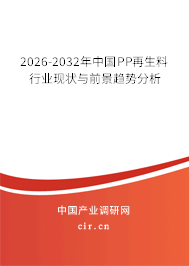 2025-2031年中國PP再生料行業(yè)現(xiàn)狀與前景趨勢分析