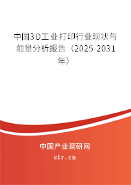 中國3D工業(yè)打印行業(yè)現(xiàn)狀與前景分析報告（2025-2031年）