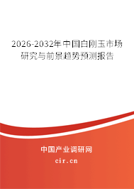 2026-2032年中國(guó)白剛玉市場(chǎng)研究與前景趨勢(shì)預(yù)測(cè)報(bào)告 2026-2032年中國(guó)白剛玉市場(chǎng)研究與前景趨勢(shì)預(yù)測(cè)報(bào)告