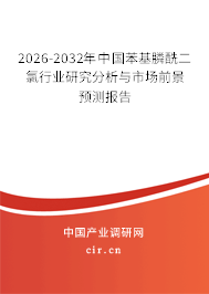 2026-2032年中國苯基膦酰二氯行業(yè)研究分析與市場前景預測報告
