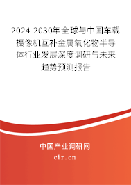 2024-2030年全球與中國車載攝像機互補金屬氧化物半導(dǎo)體行業(yè)發(fā)展深度調(diào)研與未來趨勢預(yù)測報告