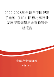 2022-2028年全球與中國鋰離子電池(LIB)陽極材料行業(yè)發(fā)展深度調(diào)研與未來趨勢分析報告 2022-2028年全球與中國鋰離子電池(LIB)陽極材料行業(yè)發(fā)展深度調(diào)研與未來趨勢分析報告