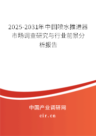2025-2031年中國噴水推進器市場調(diào)查研究與行業(yè)前景分析報告