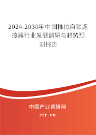 2024-2030年中國推拉自鎖連接器行業(yè)發(fā)展調(diào)研與趨勢預(yù)測報告