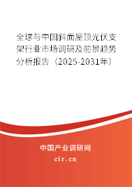 全球與中國斜面屋頂光伏支架行業(yè)市場調(diào)研及前景趨勢分析報(bào)告（2025-2031年）