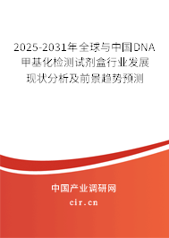 2025-2031年全球與中國DNA甲基化檢測試劑盒行業(yè)發(fā)展現(xiàn)狀分析及前景趨勢預測 2025-2031年全球與中國DNA甲基化檢測試劑盒行業(yè)發(fā)展現(xiàn)狀分析及前景趨勢預測