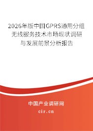 2026年版中國GPRS通用分組無線服務(wù)技術(shù)市場(chǎng)現(xiàn)狀調(diào)研與發(fā)展前景分析報(bào)告