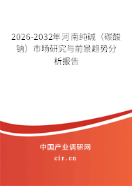 2026-2032年河南純堿(碳酸鈉)市場(chǎng)研究與前景趨勢(shì)分析報(bào)告 2026-2032年河南純堿(碳酸鈉)市場(chǎng)研究與前景趨勢(shì)分析報(bào)告