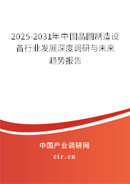 2025-2031年中國晶圓制造設(shè)備行業(yè)發(fā)展深度調(diào)研與未來趨勢報告