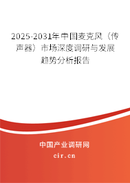 2025-2031年中國(guó)麥克風(fēng)（傳聲器）市場(chǎng)深度調(diào)研與發(fā)展趨勢(shì)分析報(bào)告