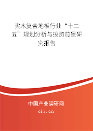 實(shí)木復(fù)合地板行業(yè)“十二五”規(guī)劃分析與投資前景研究報(bào)告 實(shí)木復(fù)合地板行業(yè)“十二五”規(guī)劃分析與投資前景研究報(bào)告