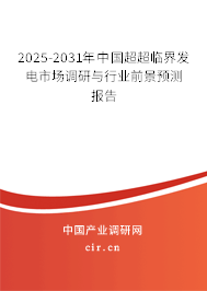 2025-2031年中國(guó)超超臨界發(fā)電市場(chǎng)調(diào)研與行業(yè)前景預(yù)測(cè)報(bào)告 2025-2031年中國(guó)超超臨界發(fā)電市場(chǎng)調(diào)研與行業(yè)前景預(yù)測(cè)報(bào)告