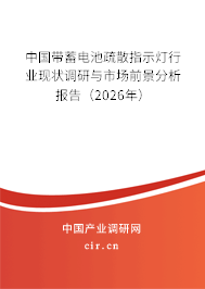 中國帶蓄電池疏散指示燈行業(yè)現(xiàn)狀調(diào)研與市場前景分析報告(2026年) 中國帶蓄電池疏散指示燈行業(yè)現(xiàn)狀調(diào)研與市場前景分析報告(2026年)