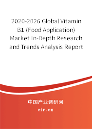 2020-2026 Global Vitamin B1 (Food Application) Market In-Depth Research and Trends Analysis Report 2020-2026 Global Vitamin B1 (Food Application) Market In-Depth Research and Trends Analysis Report