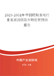 2025-2031年中國(guó)垃圾發(fā)電行業(yè)發(fā)展調(diào)研及市場(chǎng)前景預(yù)測(cè)報(bào)告
