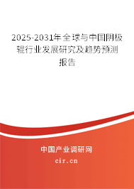 2025-2031年全球與中國陰極輥行業(yè)發(fā)展研究及趨勢預(yù)測報(bào)告 2025-2031年全球與中國陰極輥行業(yè)發(fā)展研究及趨勢預(yù)測報(bào)告