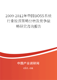 2009-2012年中國(guó)BOSS系統(tǒng)行業(yè)投資策略分析及競(jìng)爭(zhēng)戰(zhàn)略研究咨詢報(bào)告
