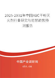 2025-2031年中國ABC干粉滅火劑行業(yè)研究與前景趨勢預測報告