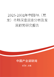 2025-2031年中國(guó)PA(尼龍)市場(chǎng)深度調(diào)查分析及發(fā)展趨勢(shì)研究報(bào)告 2025-2031年中國(guó)PA(尼龍)市場(chǎng)深度調(diào)查分析及發(fā)展趨勢(shì)研究報(bào)告