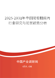 2025-2031年中國葡萄糖胺片行業(yè)研究與前景趨勢分析 2025-2031年中國葡萄糖胺片行業(yè)研究與前景趨勢分析