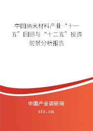 中國納米材料產(chǎn)業(yè)“十一五”回顧與“十二五”投資前景分析報告