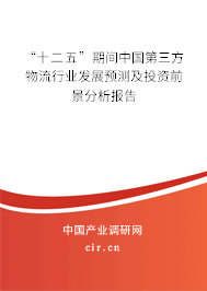 “十二五”期間中國第三方物流行業(yè)發(fā)展預(yù)測及投資前景分析報(bào)告