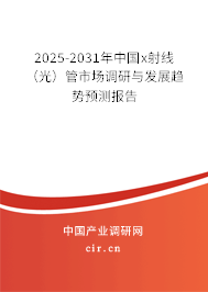 2025-2031年中國x射線（光）管市場調(diào)研與發(fā)展趨勢預(yù)測報告