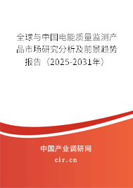 全球與中國電能質(zhì)量監(jiān)測產(chǎn)品市場研究分析及前景趨勢報告（2026-2032年）