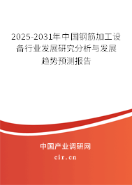2025-2031年中國鋼筋加工設(shè)備行業(yè)發(fā)展研究分析與發(fā)展趨勢預(yù)測報告