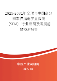 2025-2031年全球與中國(guó)高分辨率掃描電子顯微鏡（SEM）行業(yè)調(diào)研及發(fā)展前景預(yù)測(cè)報(bào)告