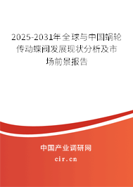 2025-2031年全球與中國蝸輪傳動蝶閥發(fā)展現(xiàn)狀分析及市場前景報告