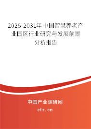 2025-2031年中國智慧養(yǎng)老產(chǎn)業(yè)園區(qū)行業(yè)研究與發(fā)展前景分析報(bào)告