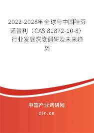 2022-2028年全球與中國唑芬諾普利（CAS 81872-10-8）行業(yè)發(fā)展深度調研及未來趨勢