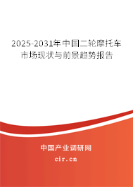 2025-2031年中國(guó)二輪摩托車市場(chǎng)現(xiàn)狀與前景趨勢(shì)報(bào)告