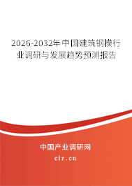 2026-2032年中國建筑鋼模行業(yè)調(diào)研與發(fā)展趨勢預測報告