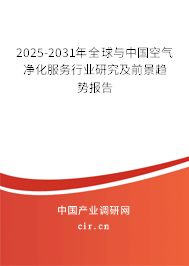 2025-2031年全球與中國空氣凈化服務(wù)行業(yè)研究及前景趨勢報告
