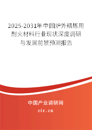 2025-2031年中國爐外精煉用耐火材料行業(yè)現(xiàn)狀深度調(diào)研與發(fā)展前景預(yù)測報告