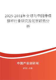 2025-2031年全球與中國(guó)伸縮撐桿行業(yè)研究及前景趨勢(shì)分析 2025-2031年全球與中國(guó)伸縮撐桿行業(yè)研究及前景趨勢(shì)分析