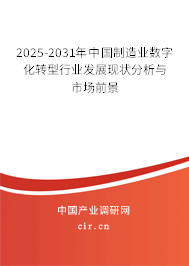 2025-2031年中國制造業(yè)數(shù)字化轉(zhuǎn)型行業(yè)發(fā)展現(xiàn)狀分析與市場前景